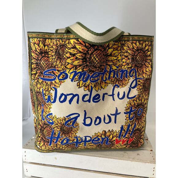 BRIGHTON LARGE CANVAS SUNFLOWR TOTE BAG - Picture 3 of 12